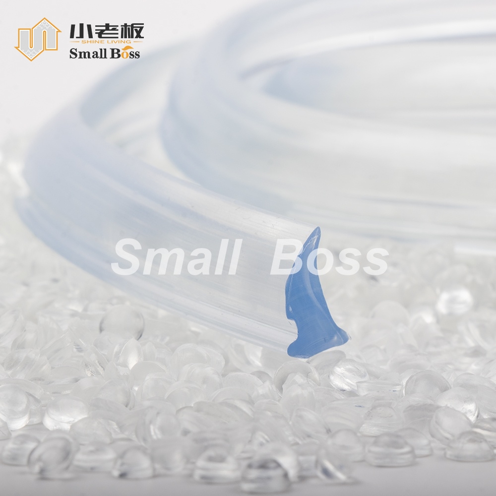 High-elastic transparent soft PVC Compound for sealing strips/sealing parts